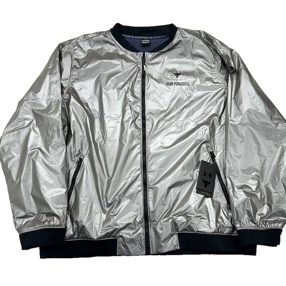 Under Armour Project Rock Bomber Jacket 3XL UA‎ Disrupt Gym Mens $160 - Picture 3 of 14